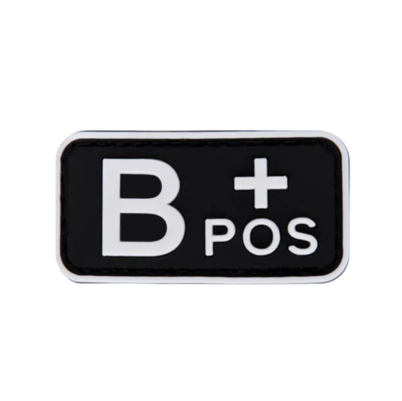 Blood Type Patch (A+, B+, AB+, O+, A-, B-, AB-, O-) Black