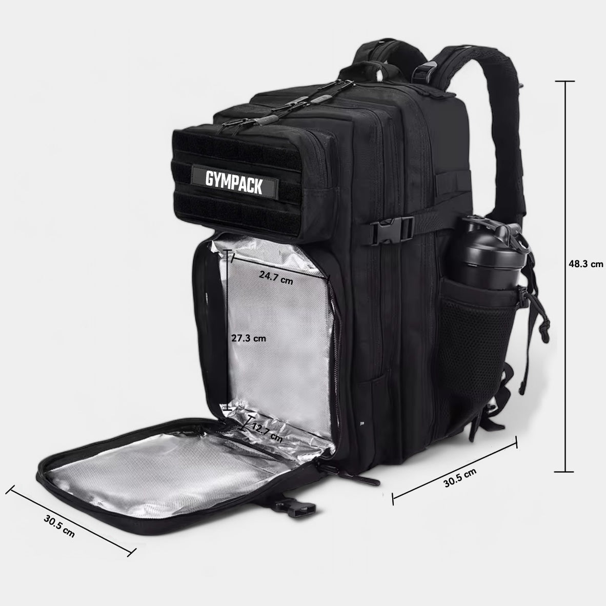 Gympack Thermal Backpack 50L Black