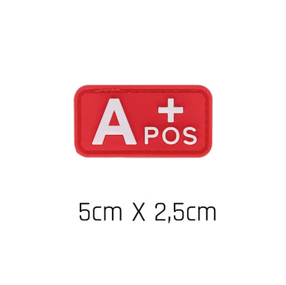 Blood Type Patch (A+, B+, AB+, O+, A-, B-, AB-, O-) Red