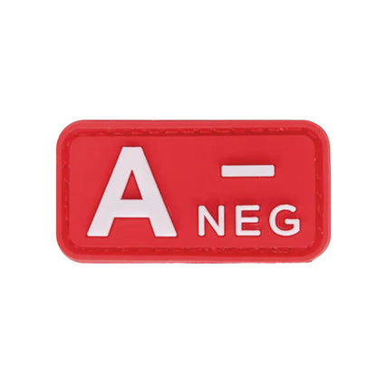 Blood Type Patch (A+, B+, AB+, O+, A-, B-, AB-, O-) Red