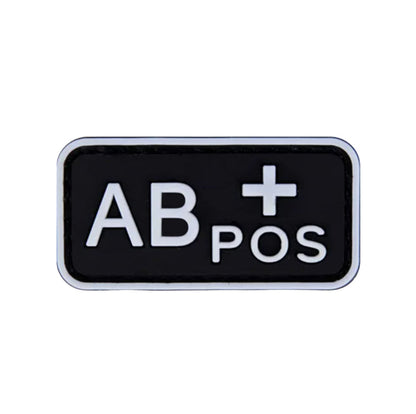 Blood Type Patch (A+, B+, AB+, O+, A-, B-, AB-, O-) Black