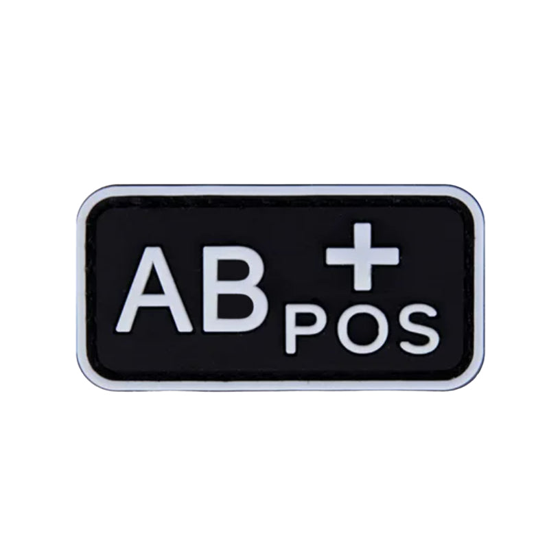 Blood Type Patch (A+, B+, AB+, O+, A-, B-, AB-, O-) Black