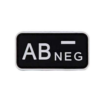 Blood Type Patch (A+, B+, AB+, O+, A-, B-, AB-, O-) Black