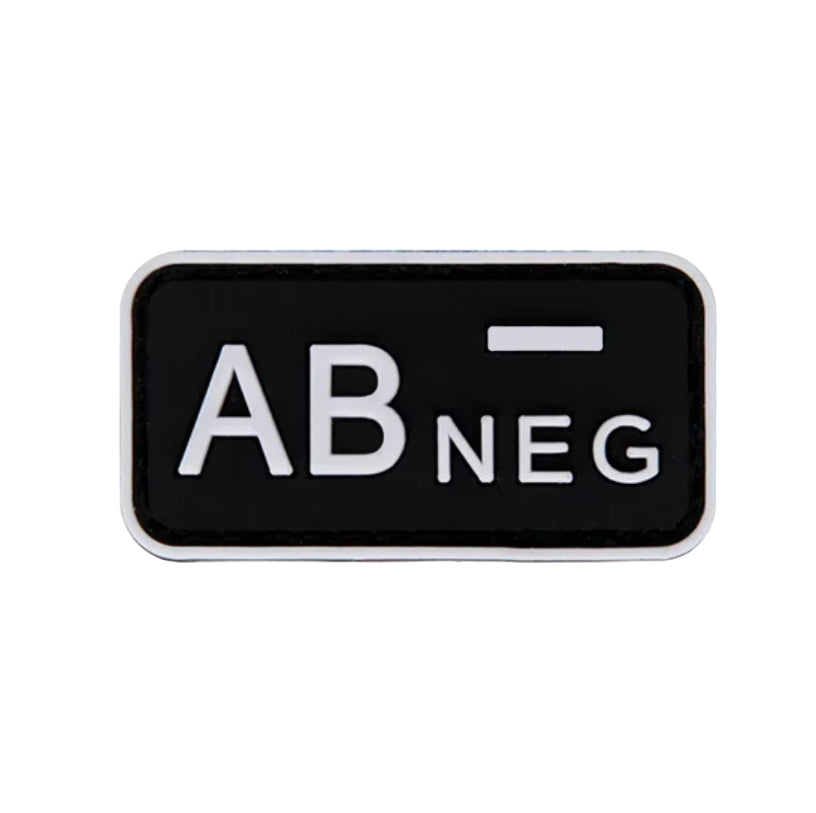 Blood Type Patch (A+, B+, AB+, O+, A-, B-, AB-, O-) Black