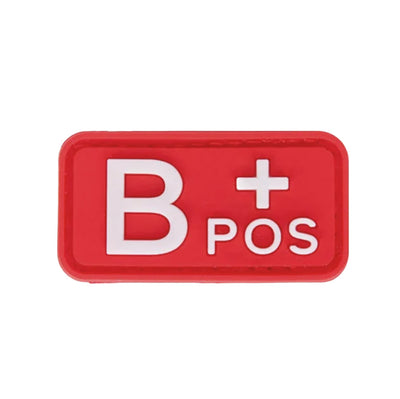 Blood Type Patch (A+, B+, AB+, O+, A-, B-, AB-, O-) Red