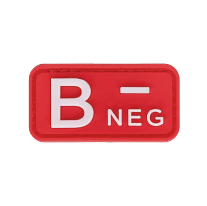 Blood Type Patch (A+, B+, AB+, O+, A-, B-, AB-, O-) Red