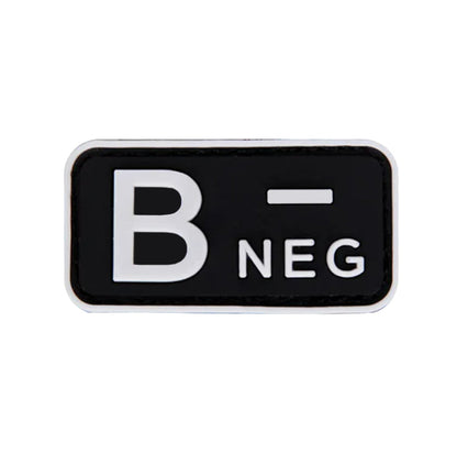 Blood Type Patch (A+, B+, AB+, O+, A-, B-, AB-, O-) Black