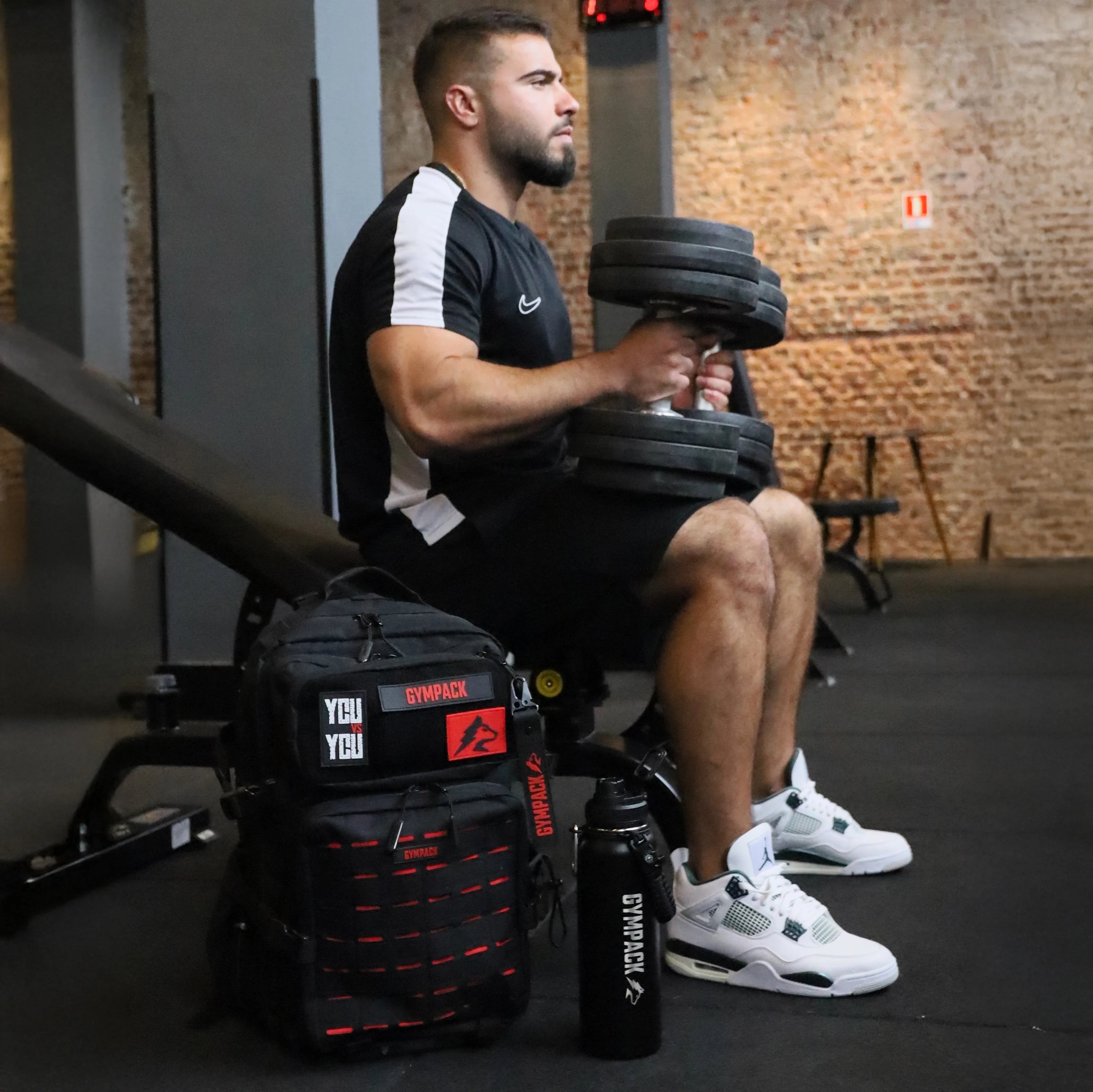 Gympack Pro 50L Black and Red