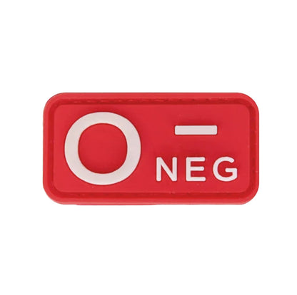 Blood Type Patch (A+, B+, AB+, O+, A-, B-, AB-, O-) Red