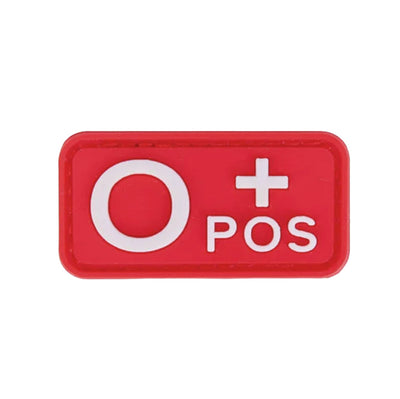 Blood Type Patch (A+, B+, AB+, O+, A-, B-, AB-, O-) Red