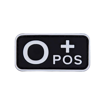 Blood Type Patch (A+, B+, AB+, O+, A-, B-, AB-, O-) Black
