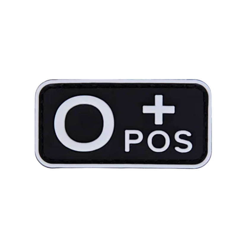 Blood Type Patch (A+, B+, AB+, O+, A-, B-, AB-, O-) Black
